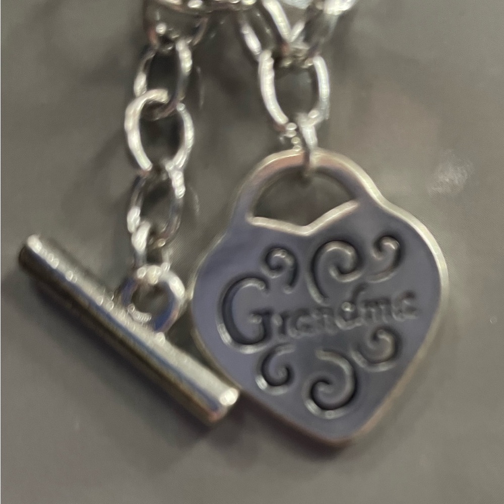 Silver tone toggle chain bracelet for Grandma